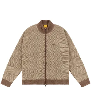 Dime Double Zipper Knit - Camel