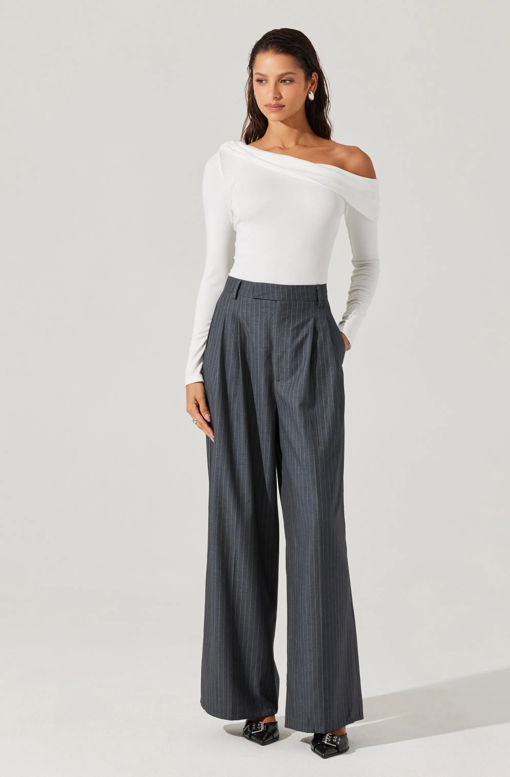 Draped Off Shoulder Top