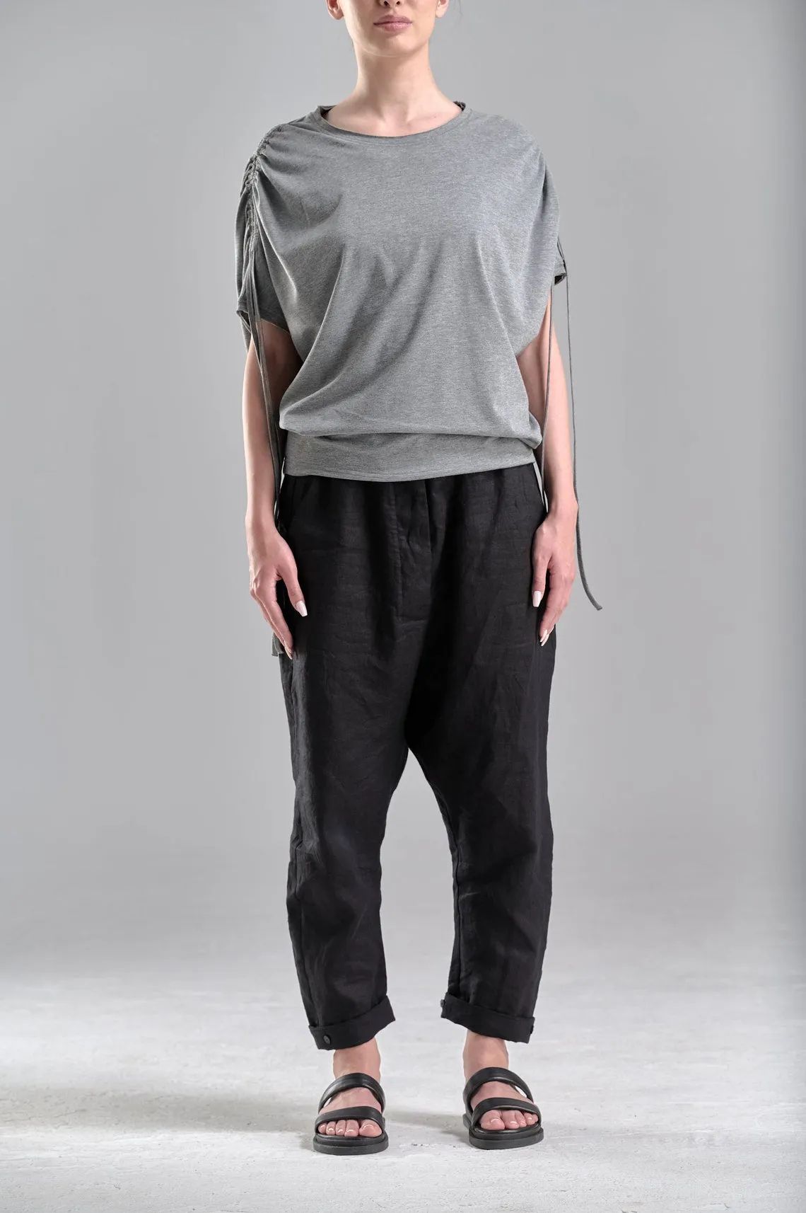 DRAPED SHOULDER LOOSE TOP