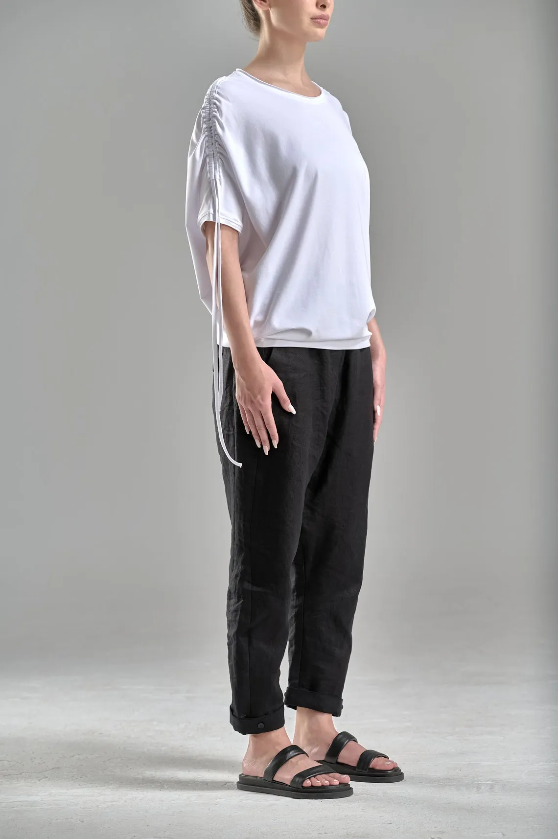DRAPED SHOULDER LOOSE TOP
