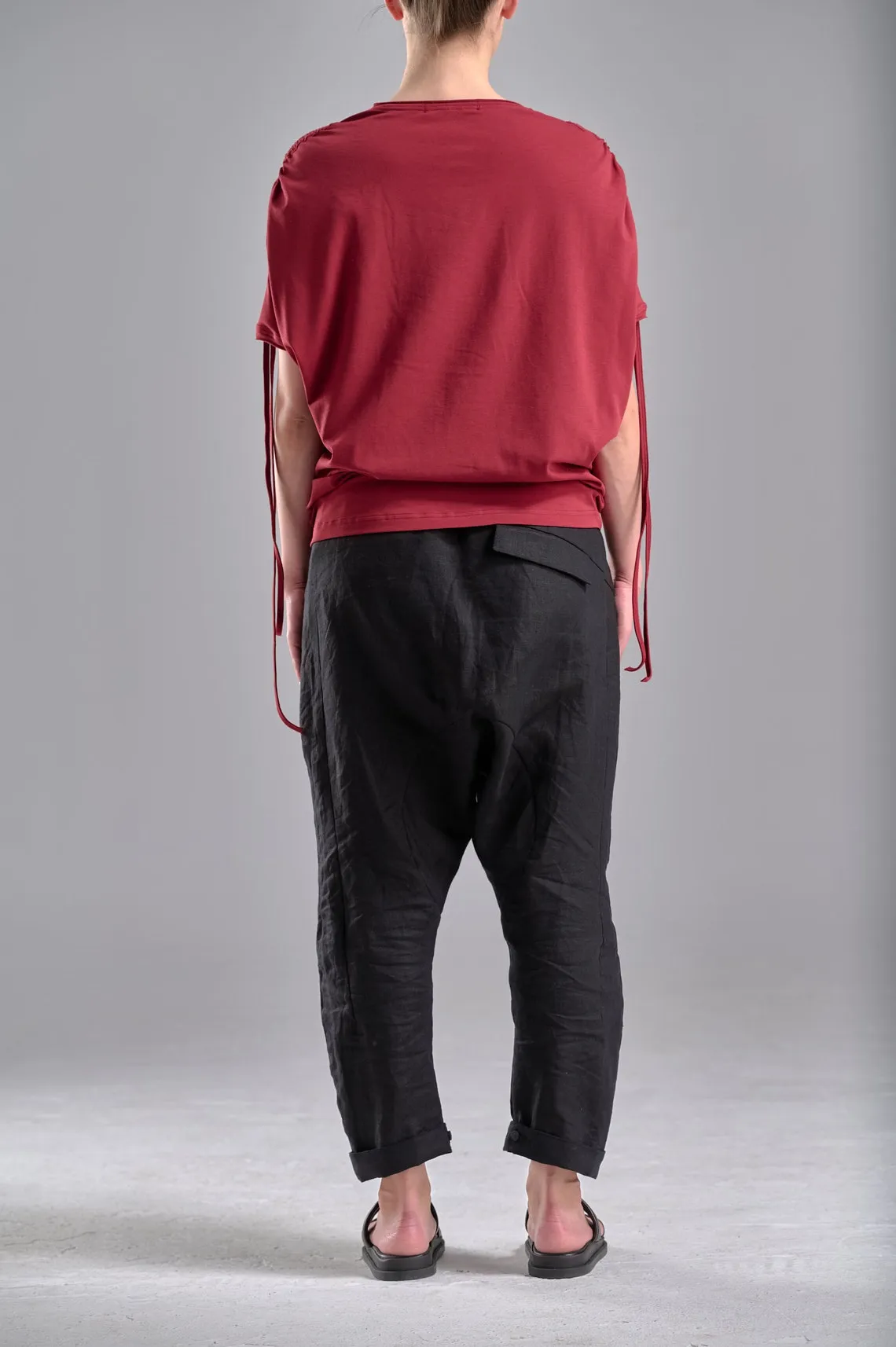 DRAPED SHOULDER LOOSE TOP
