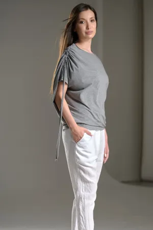 DRAPED SHOULDER LOOSE TOP