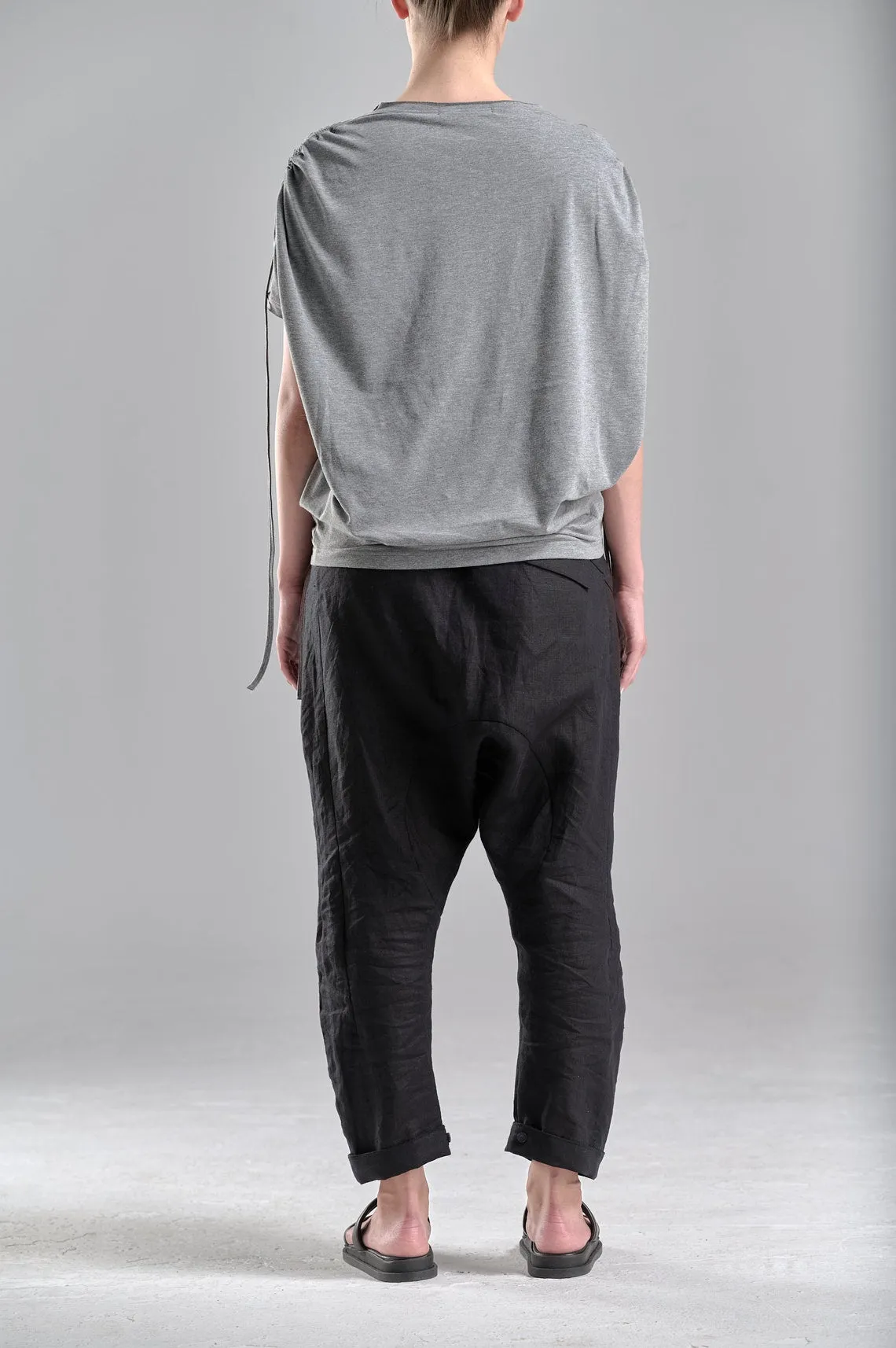 DRAPED SHOULDER LOOSE TOP