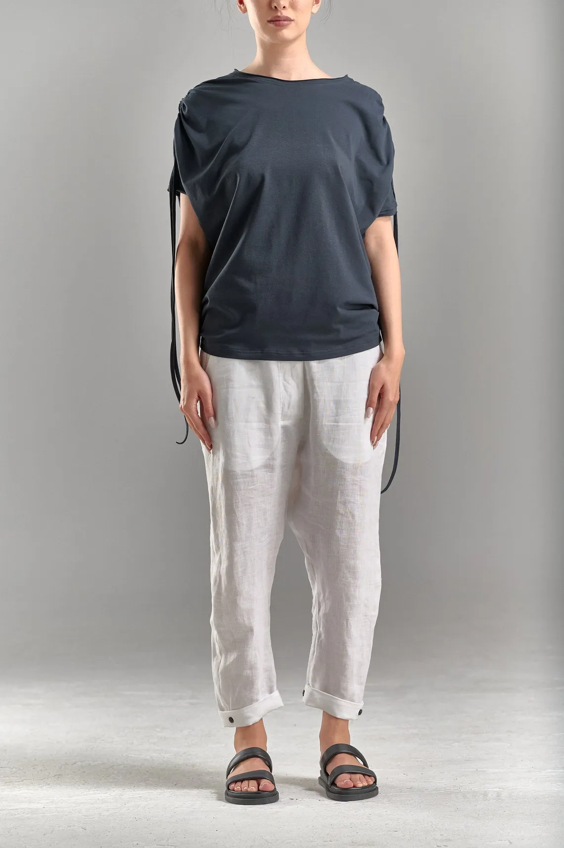 DRAPED SHOULDER LOOSE TOP