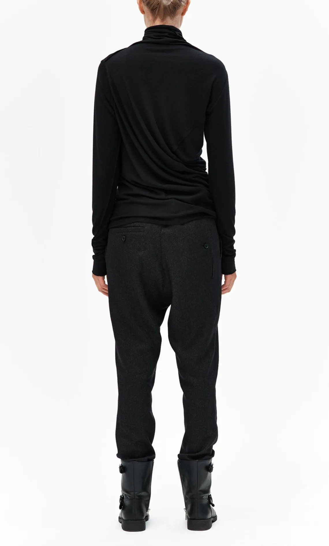 DRAPED TURTLENECK TOP