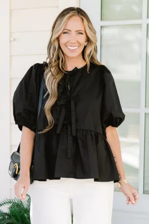 Easy Living Top, Black