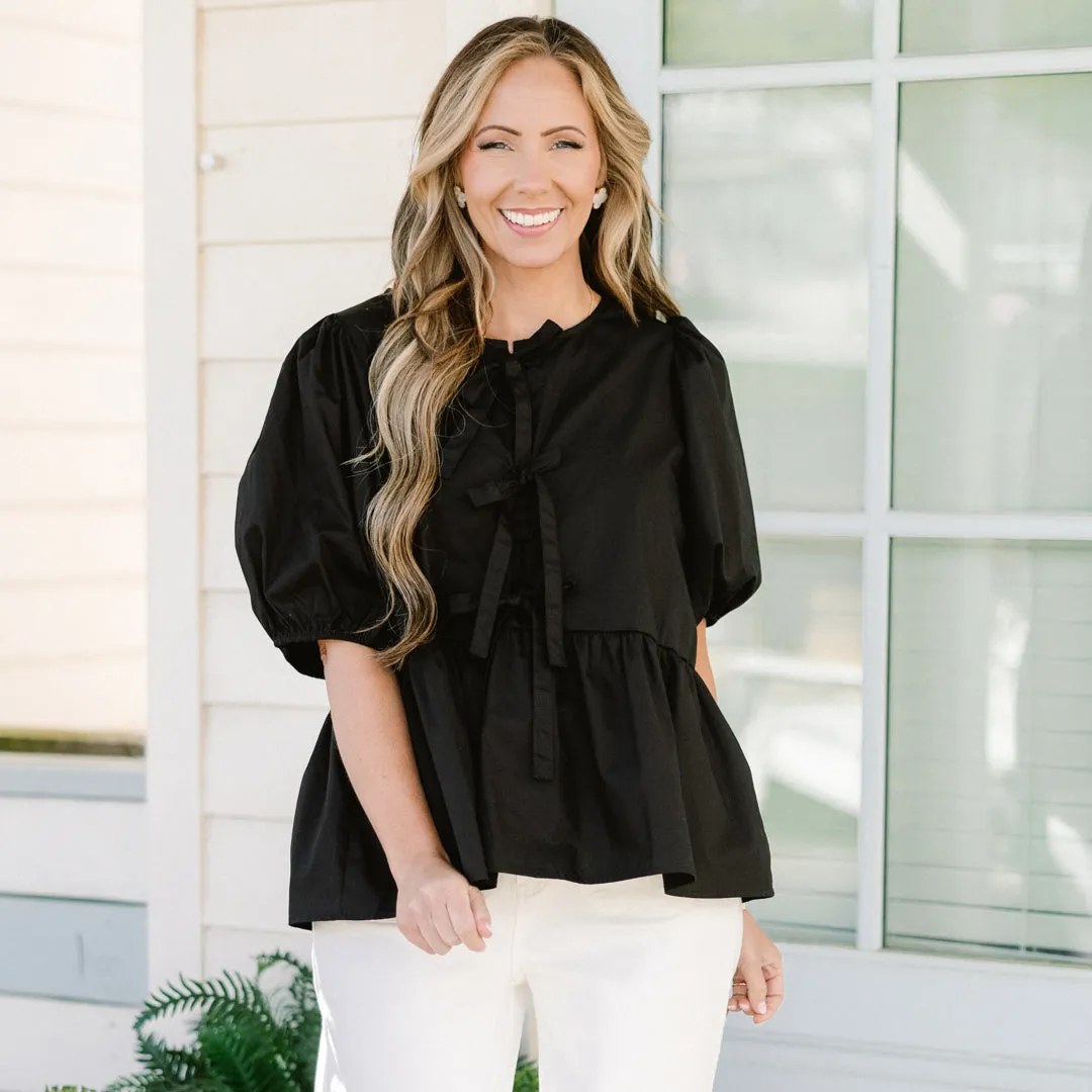 Easy Living Top, Black