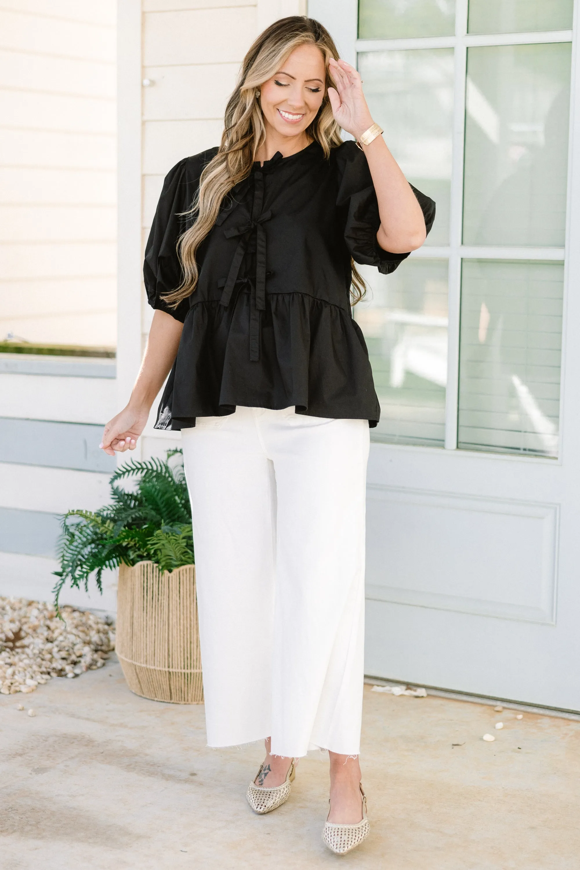 Easy Living Top, Black