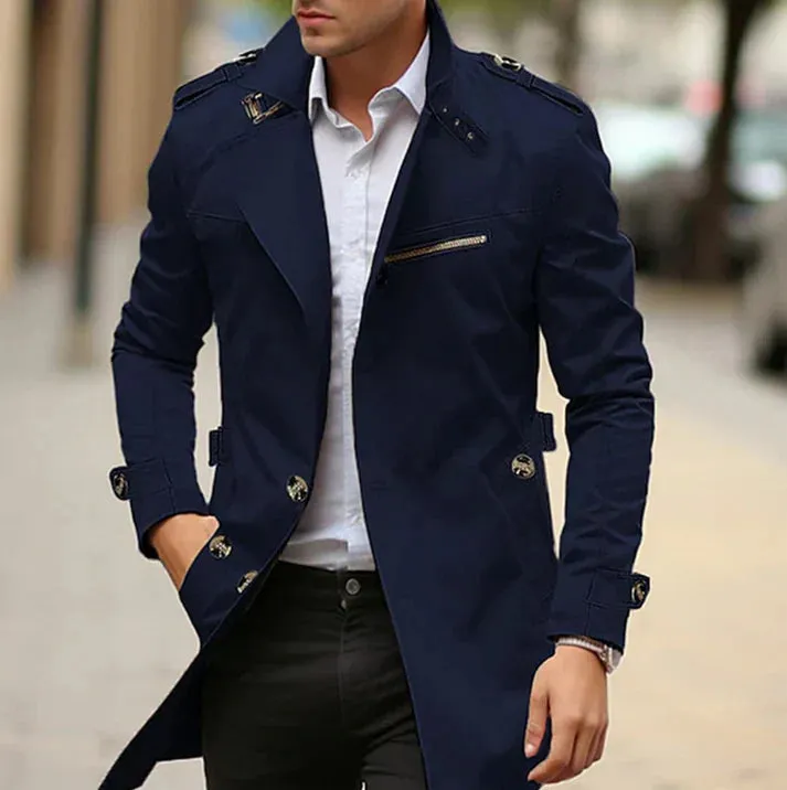 Elegant spring trench coat for men