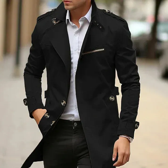 Elegant spring trench coat for men