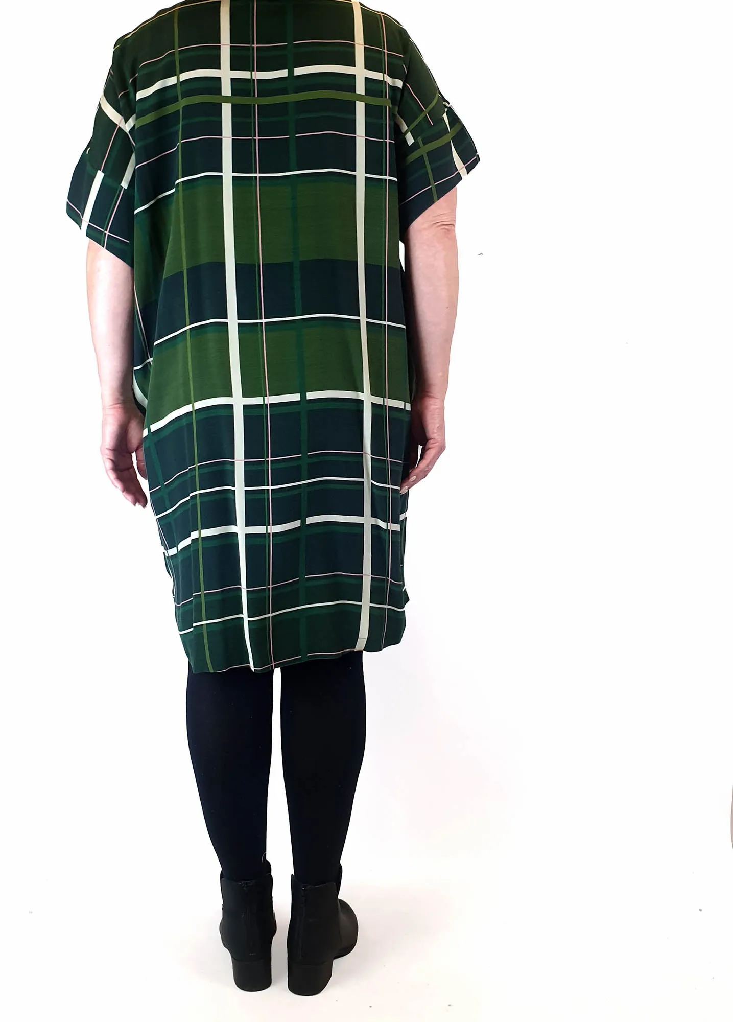 Elk green print tee shirt dress size 16