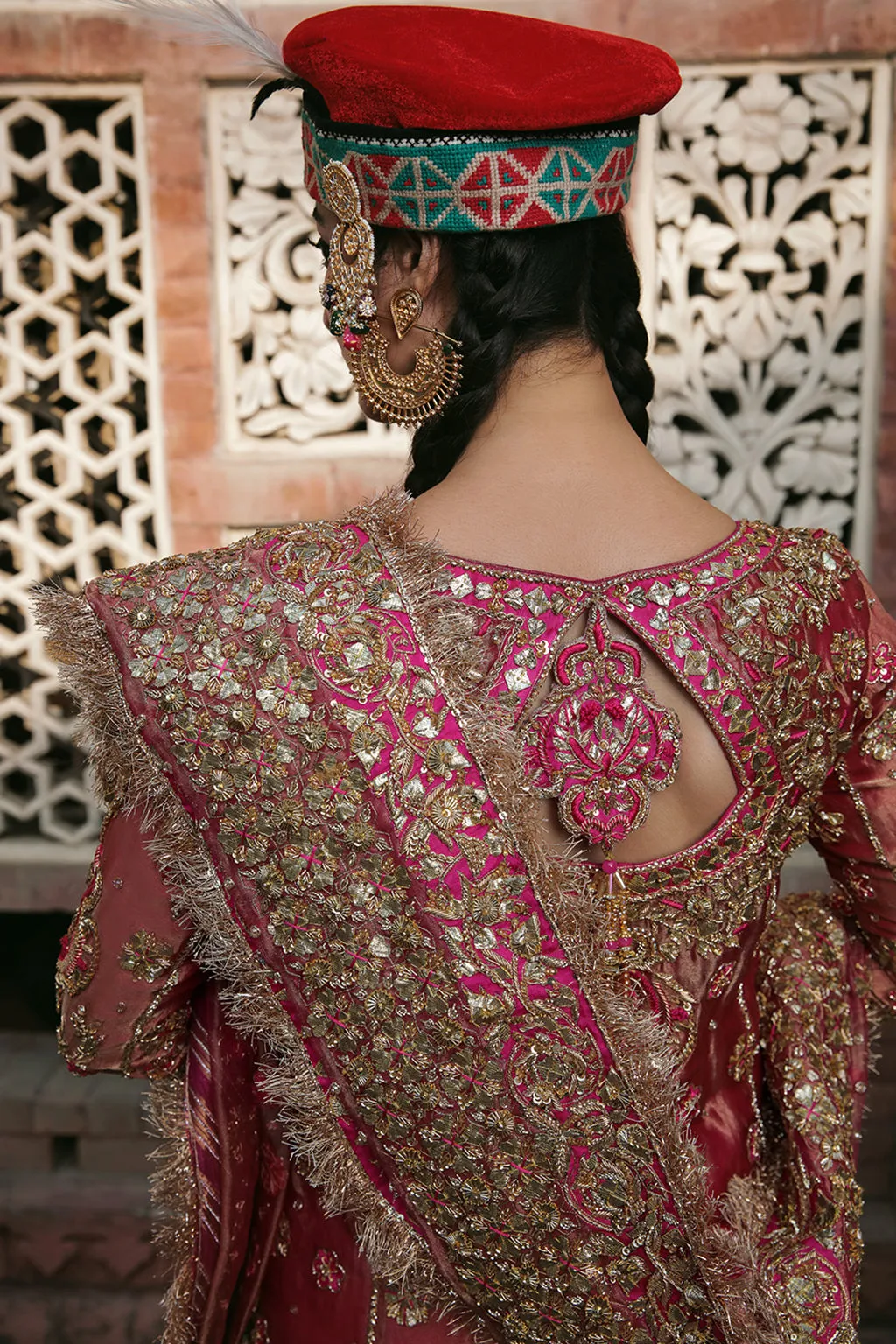 Embellished Red Shirt Lehenga Pakistani Bridal Dresses