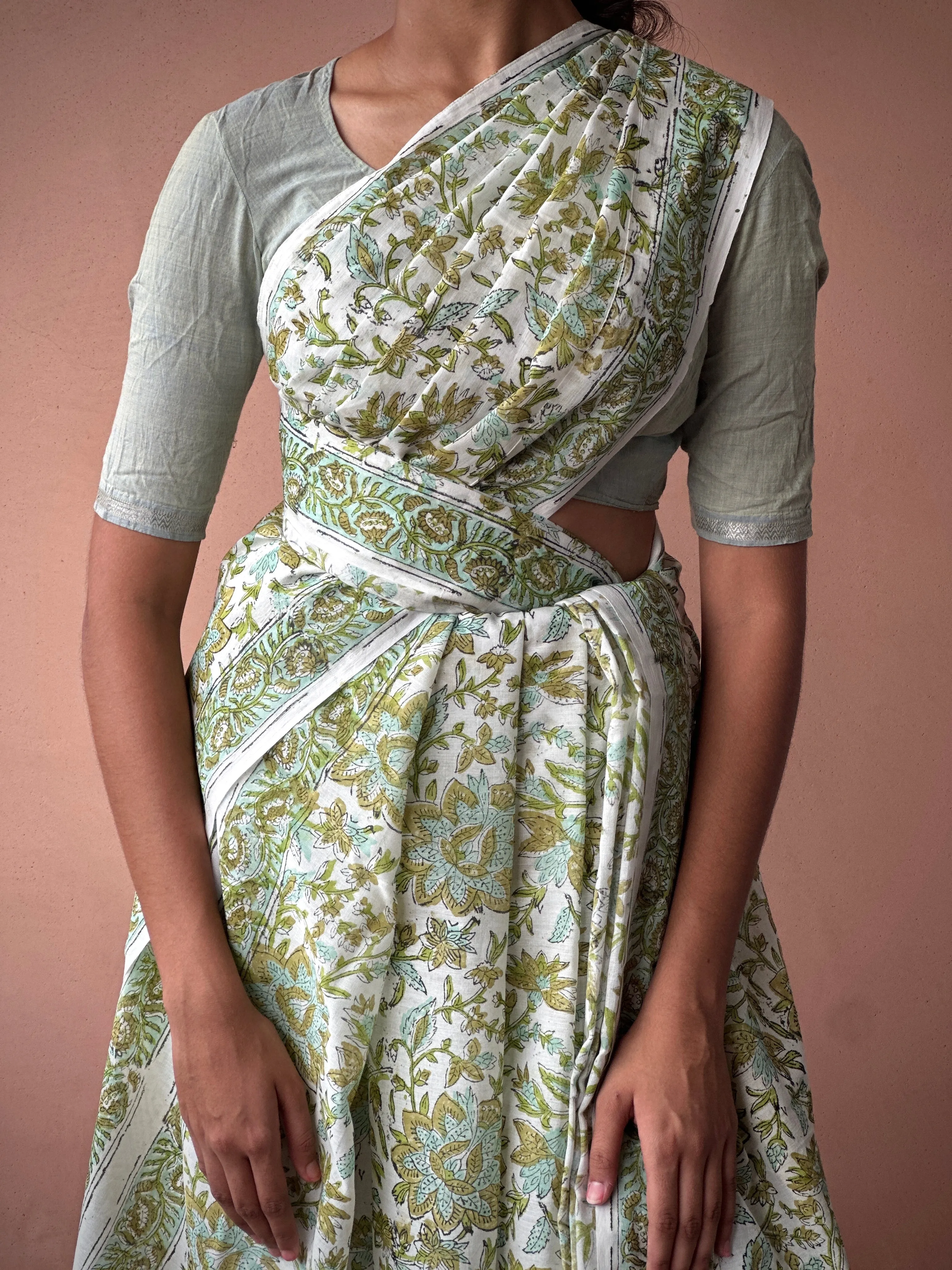 Emerald Mosaic | Printed Practice Saree