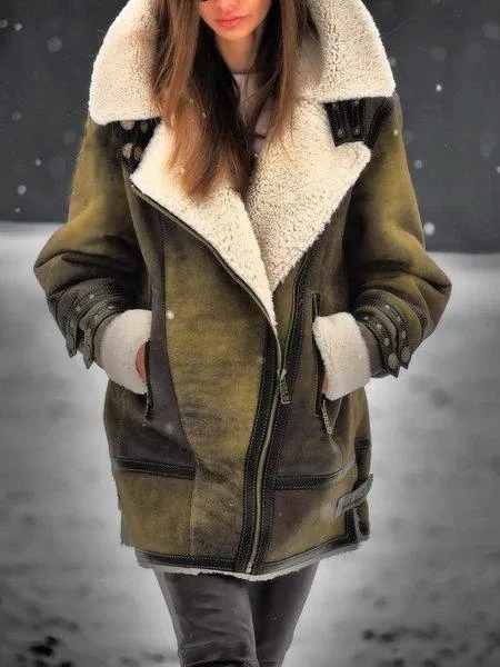 Extra warm, cozy lined jacket for women