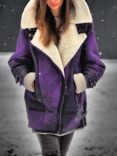 Extra warm, cozy lined jacket for women
