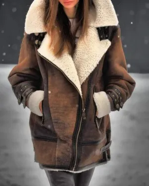 Extra warm, cozy lined jacket for women