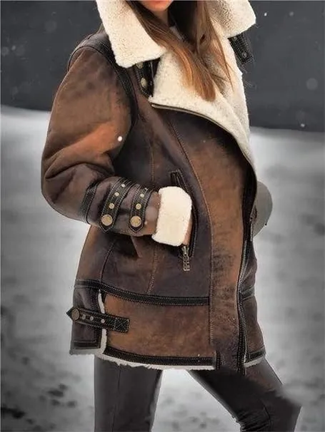 Extra warm, cozy lined jacket for women