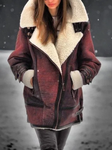 Extra warm, cozy lined jacket for women