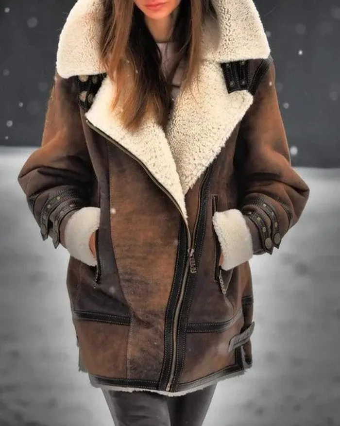 Extra warm, cozy lined jacket for women