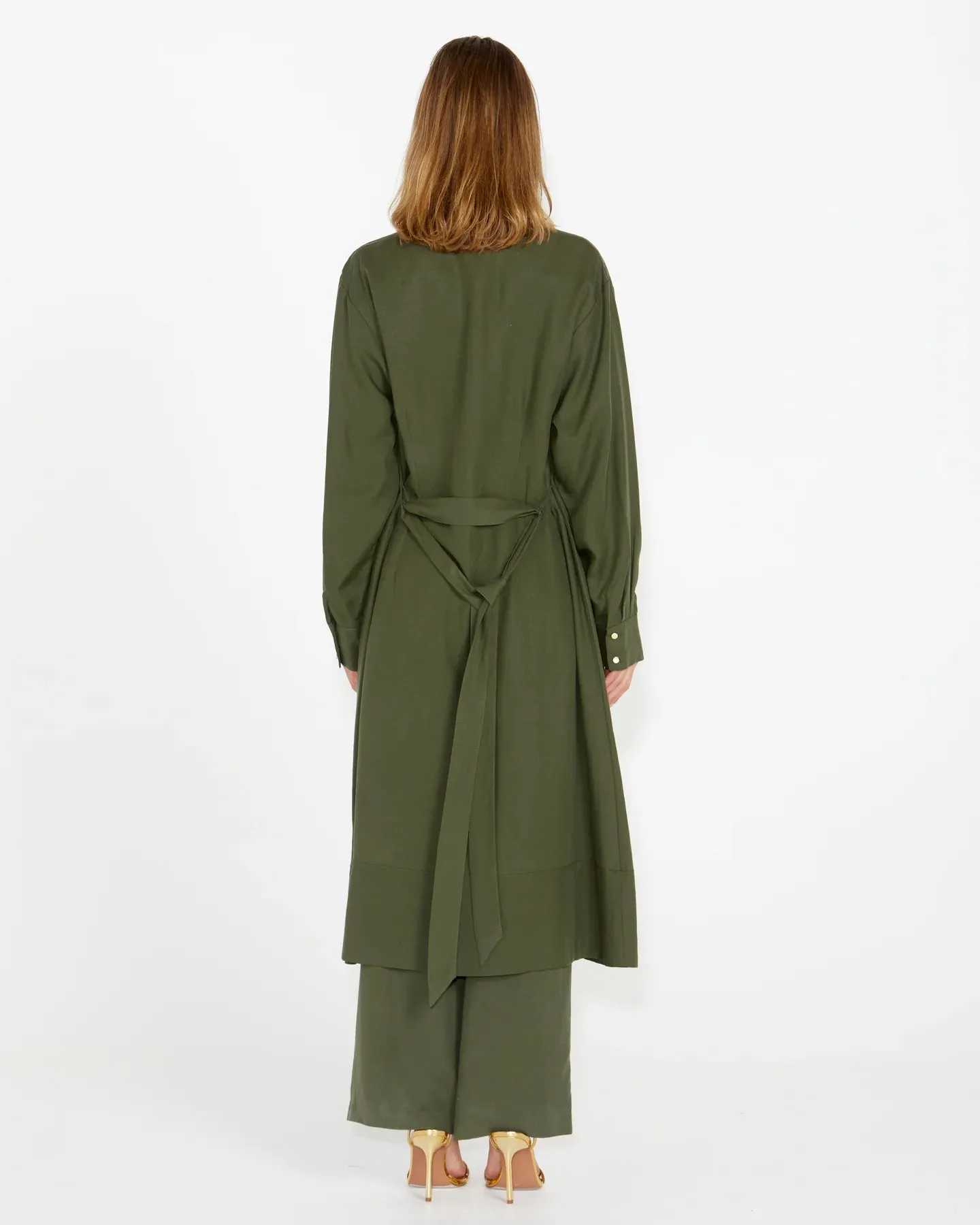 Fate & Becker - Alter Ego Duster Shirt Dress - Olive