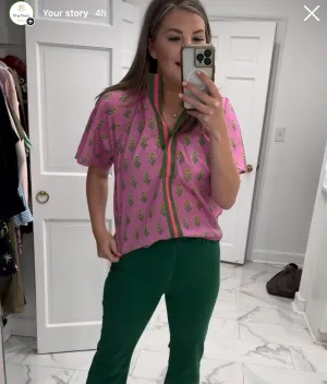 Flower Print Top - Pink