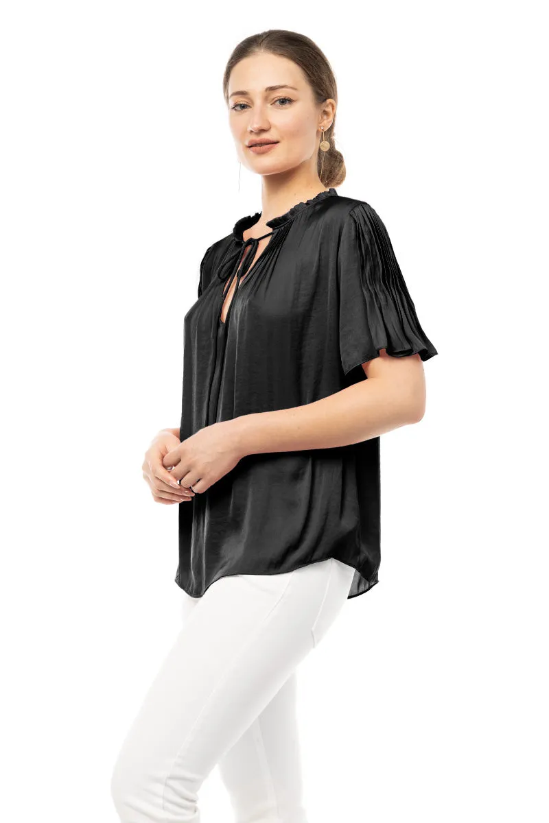 Flutter Elbow Sleeve With Pintuck Details