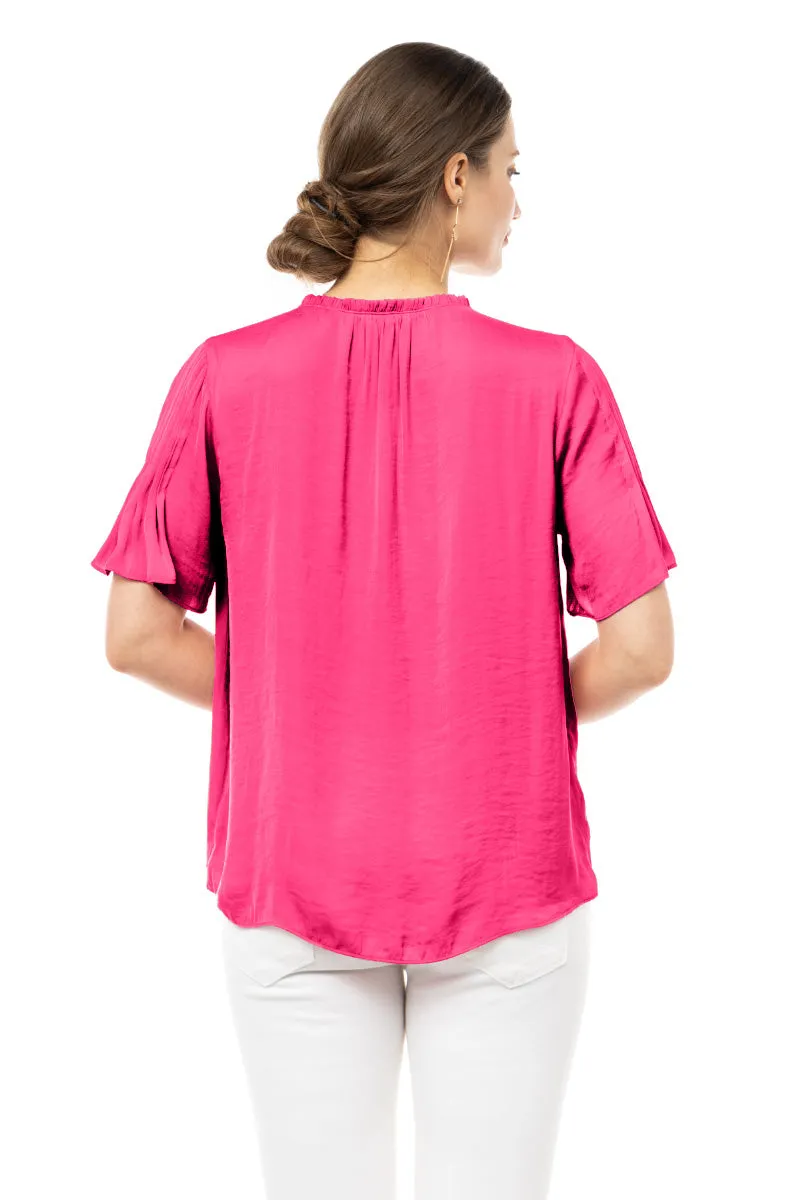 Flutter Elbow Sleeve With Pintuck Details