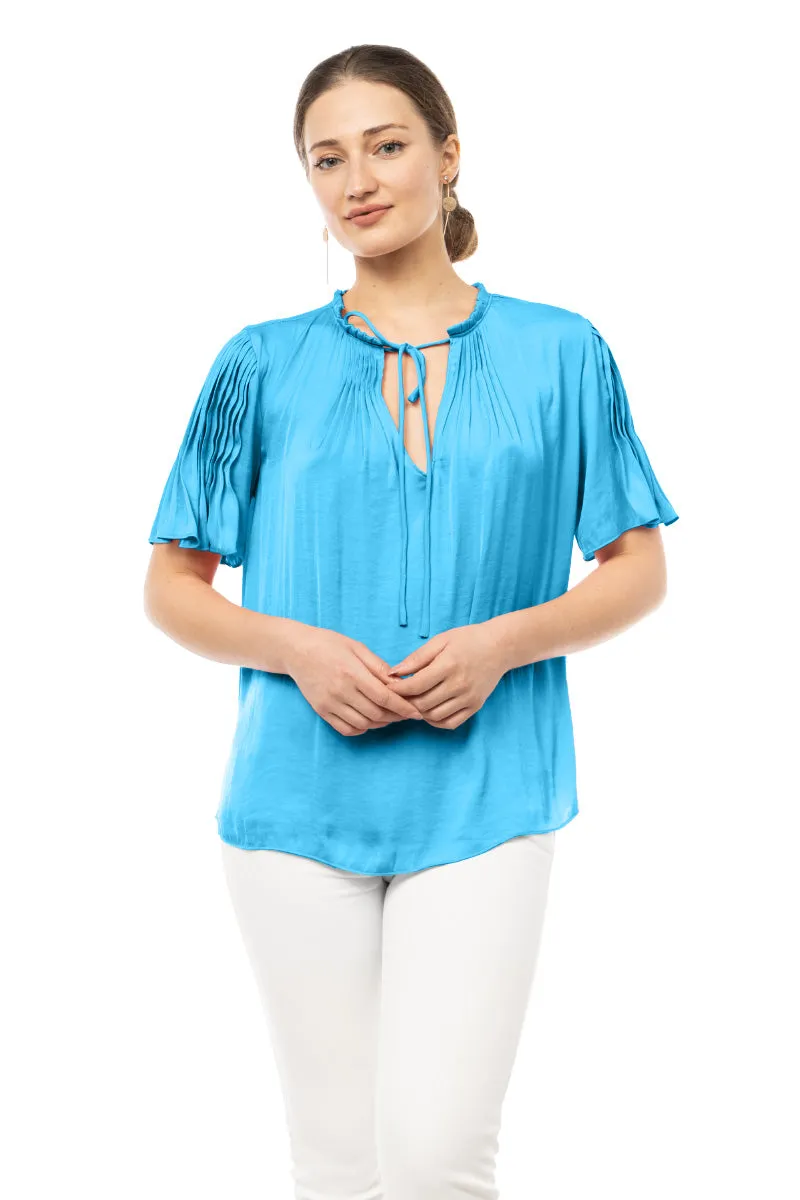 Flutter Elbow Sleeve With Pintuck Details