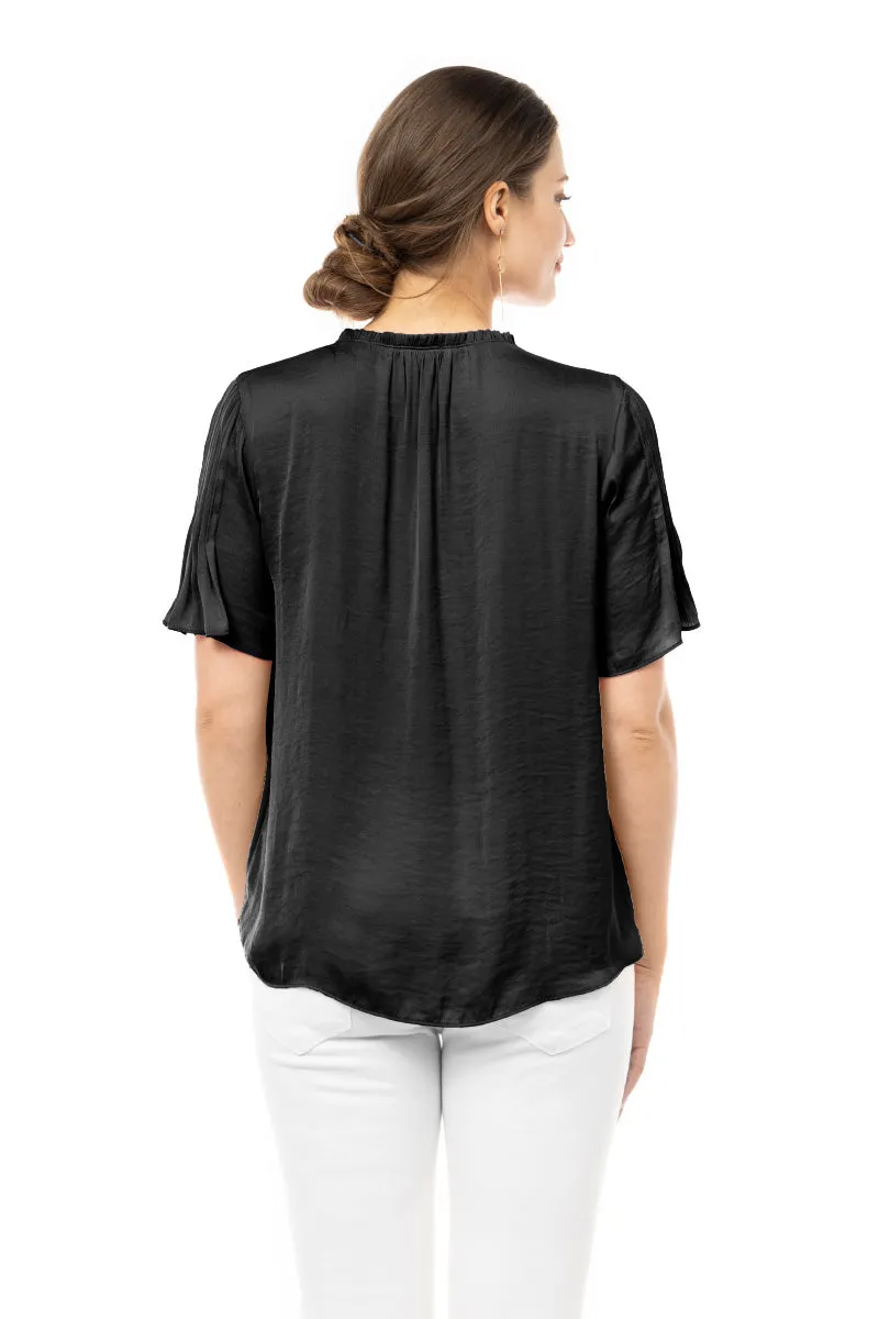 Flutter Elbow Sleeve With Pintuck Details