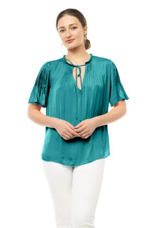 Flutter Elbow Sleeve With Pintuck Details