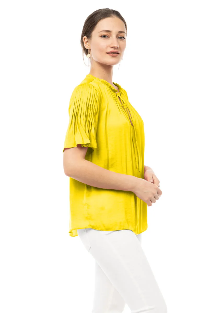 Flutter Elbow Sleeve With Pintuck Details
