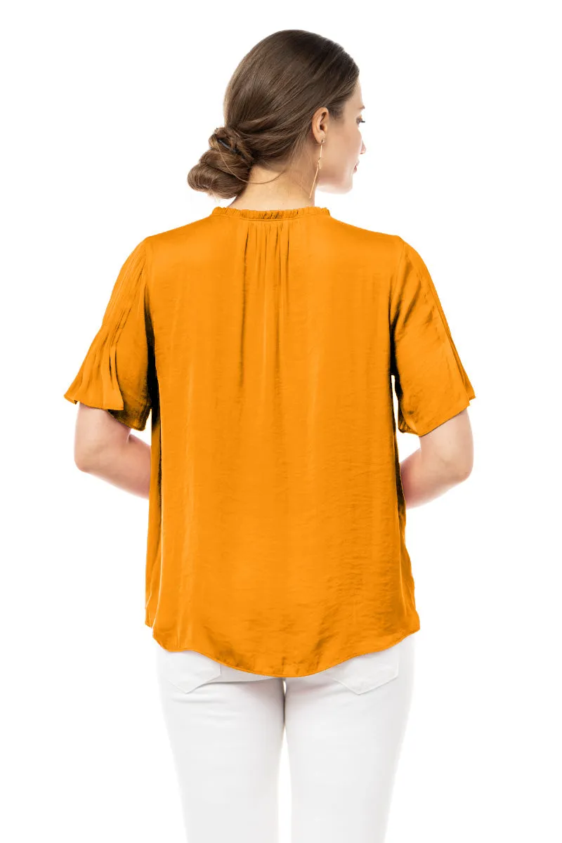 Flutter Elbow Sleeve With Pintuck Details