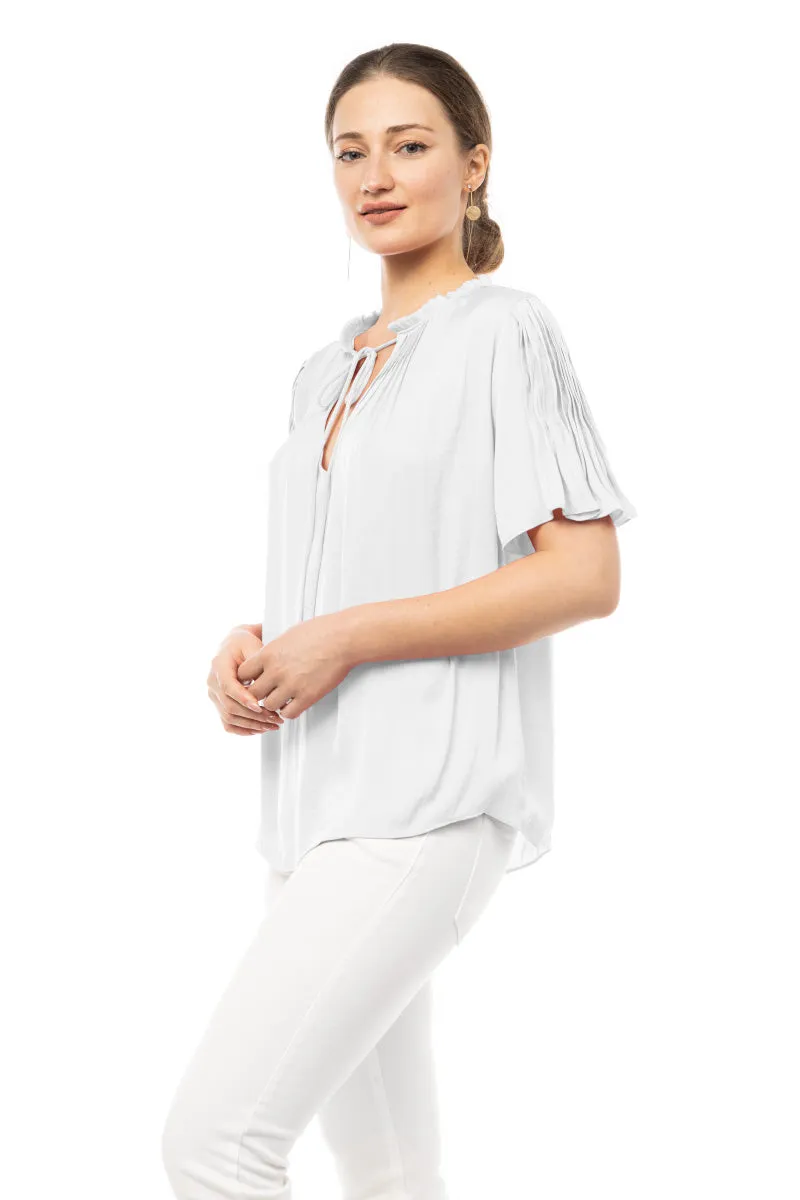 Flutter Elbow Sleeve With Pintuck Details