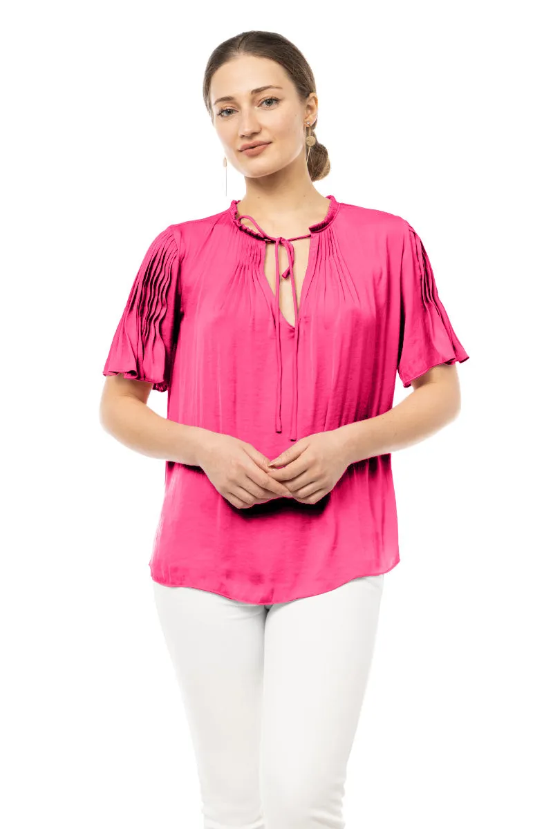 Flutter Elbow Sleeve With Pintuck Details