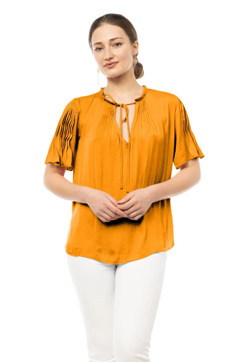 Flutter Elbow Sleeve With Pintuck Details