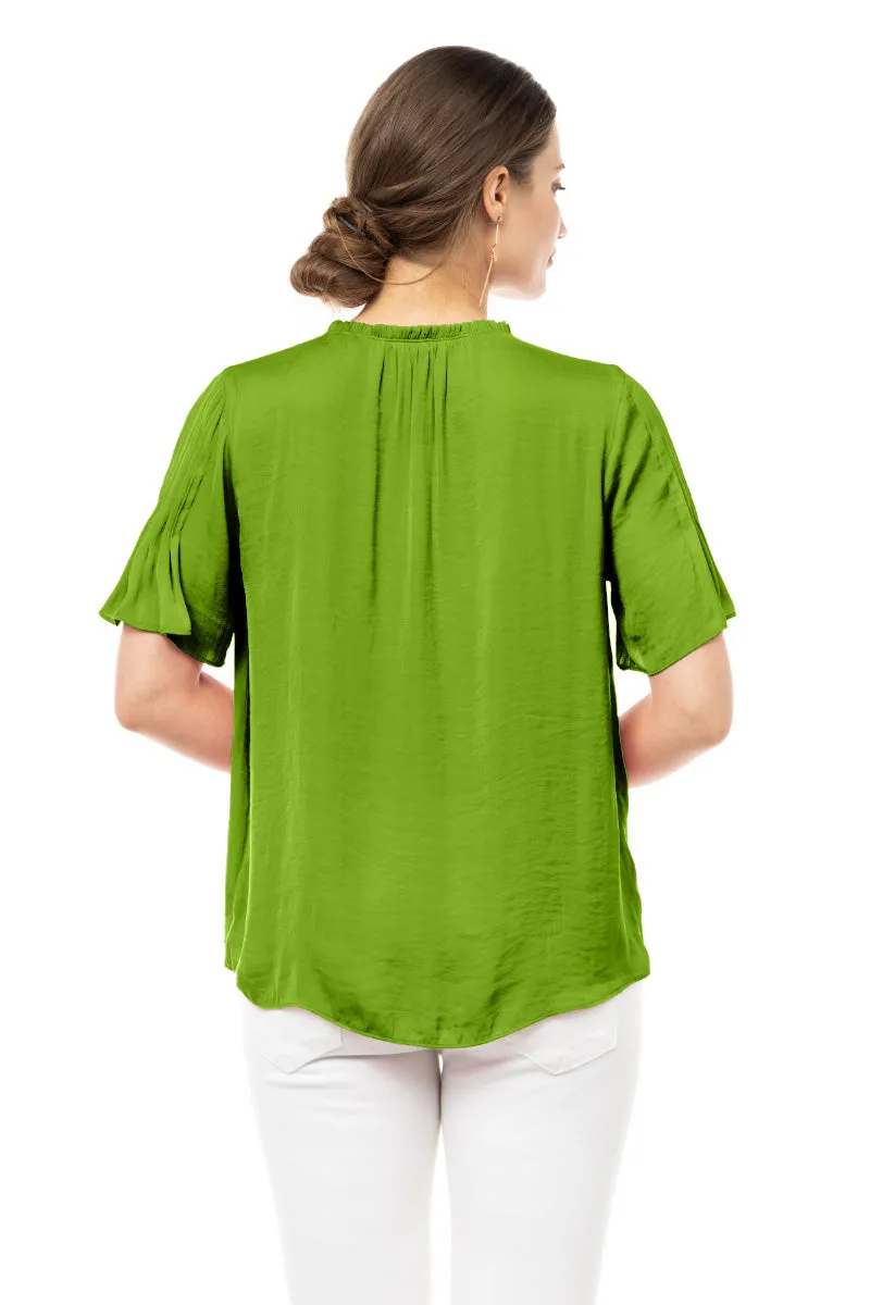 Flutter Elbow Sleeve With Pintuck Details
