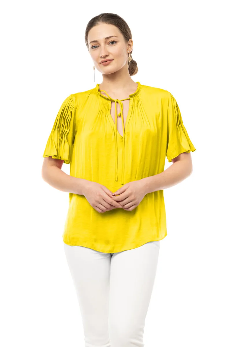 Flutter Elbow Sleeve With Pintuck Details