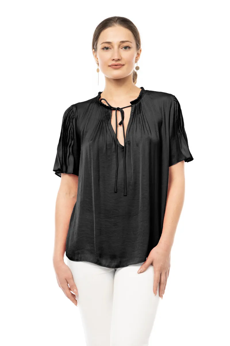 Flutter Elbow Sleeve With Pintuck Details