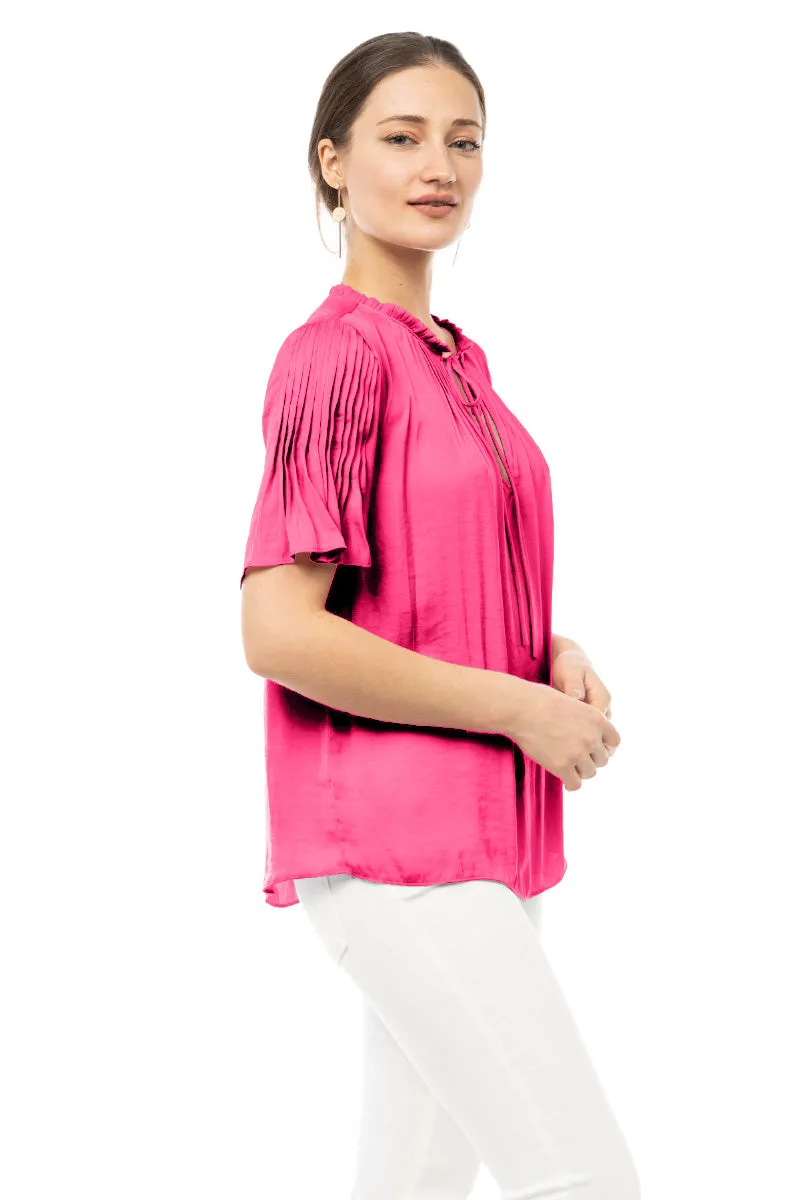 Flutter Elbow Sleeve With Pintuck Details