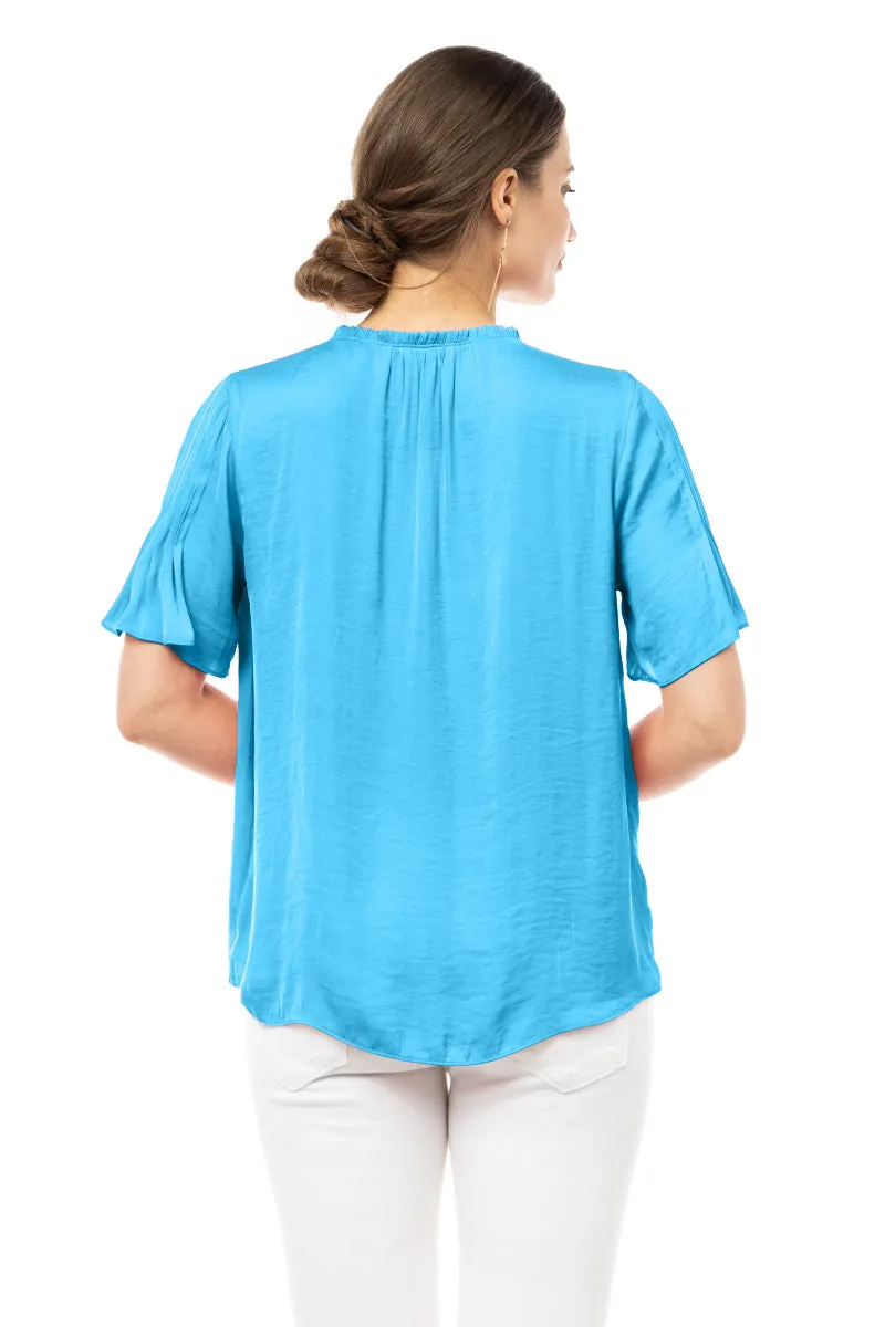 Flutter Elbow Sleeve With Pintuck Details