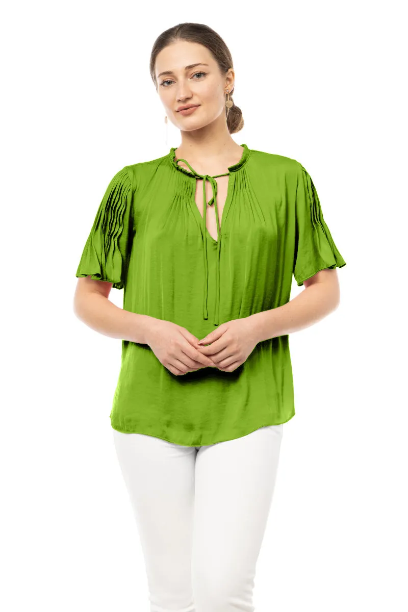 Flutter Elbow Sleeve With Pintuck Details