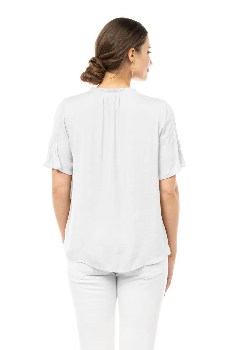 Flutter Elbow Sleeve With Pintuck Details