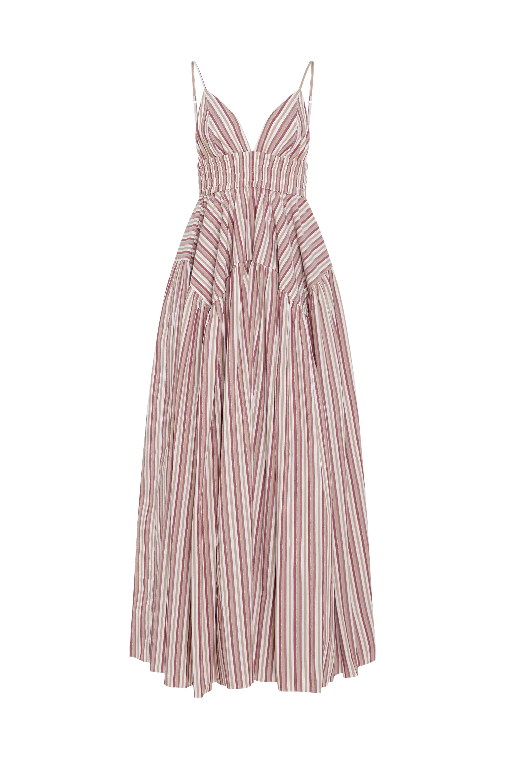 GATHERED PEPLUM CAMISOLE DRESS