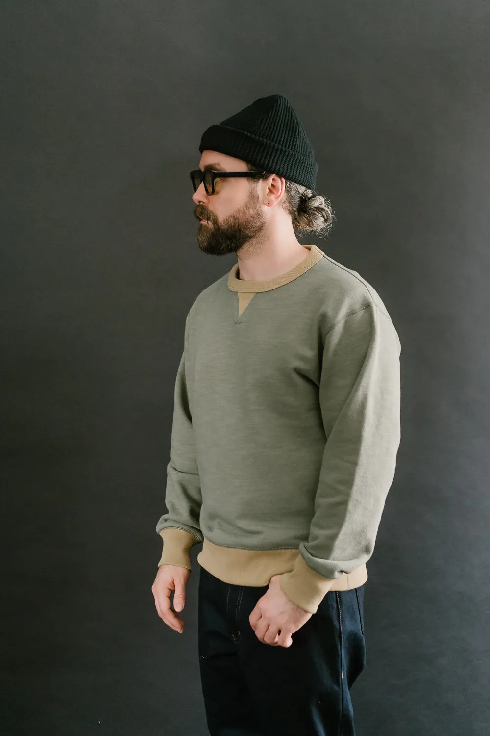 GG Sweat Crewneck - 356 Olive x Ocher