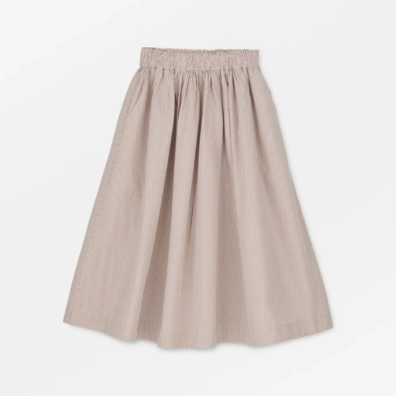 Ginny Skirt | Warm Beige & White Stripe