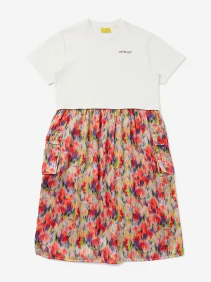 Girls All Over Chine Mix Dress in Multicolour