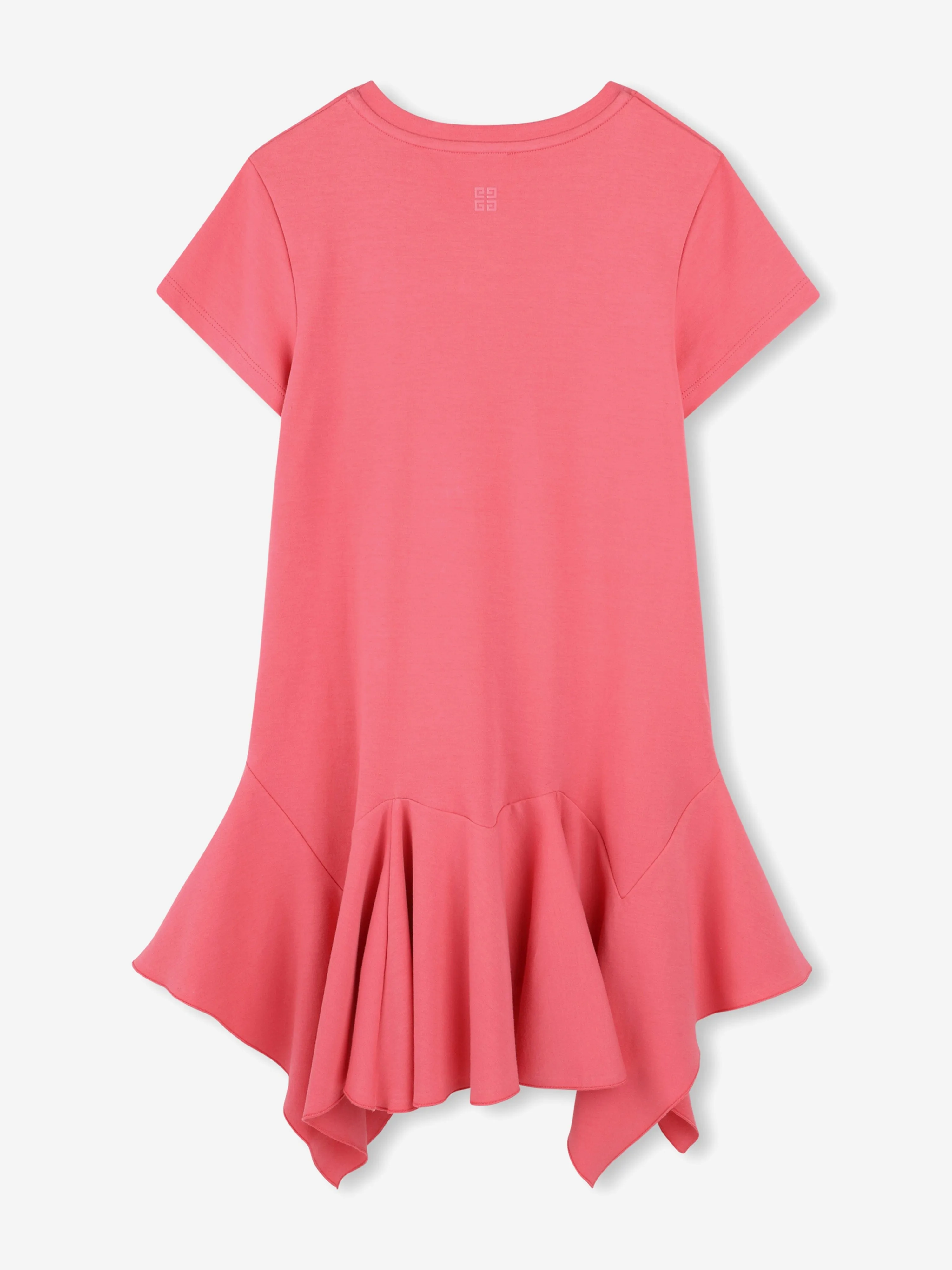 Girls Logo Ruffle Dress in Pink
