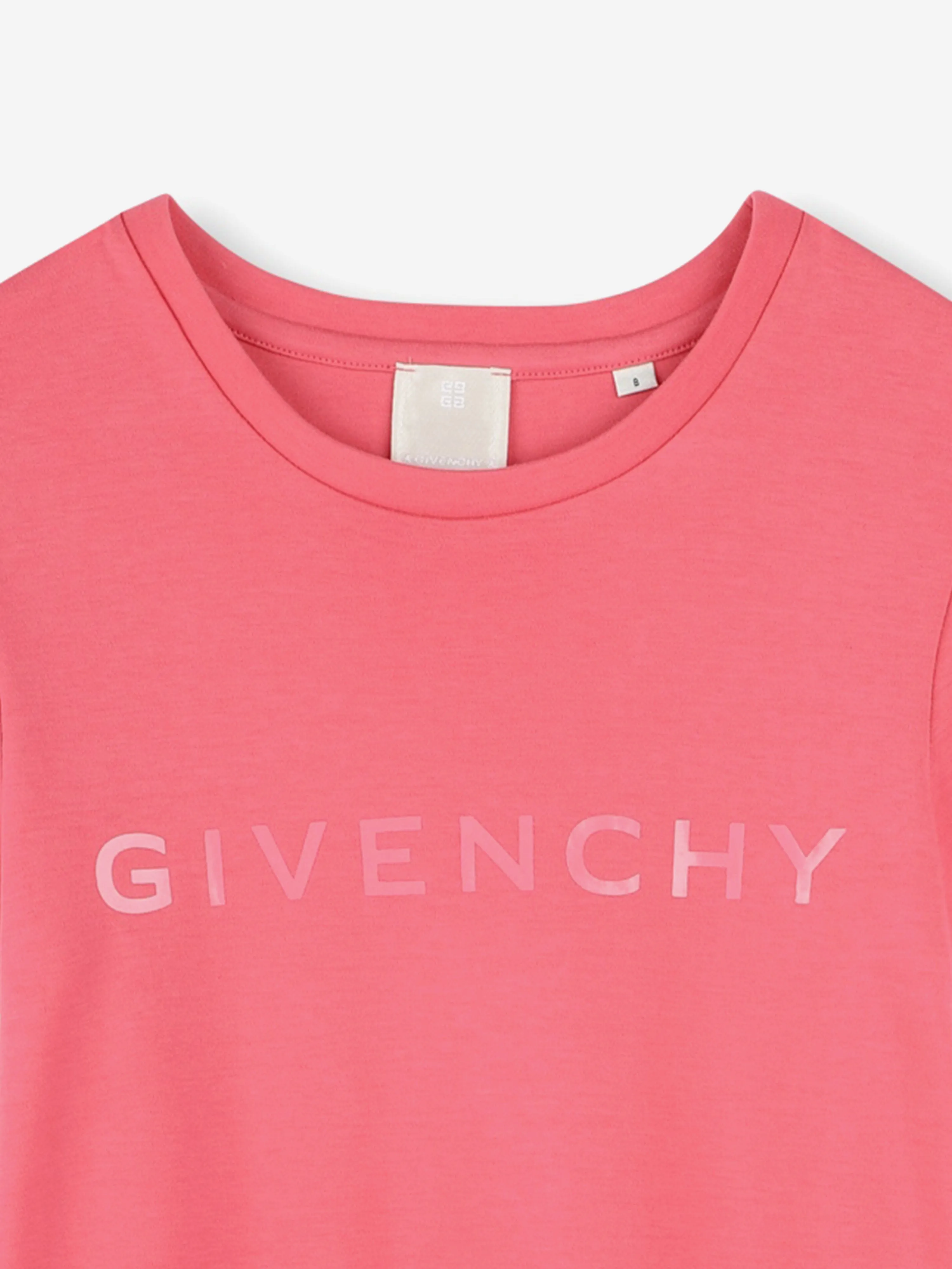 Girls Logo Ruffle Dress in Pink