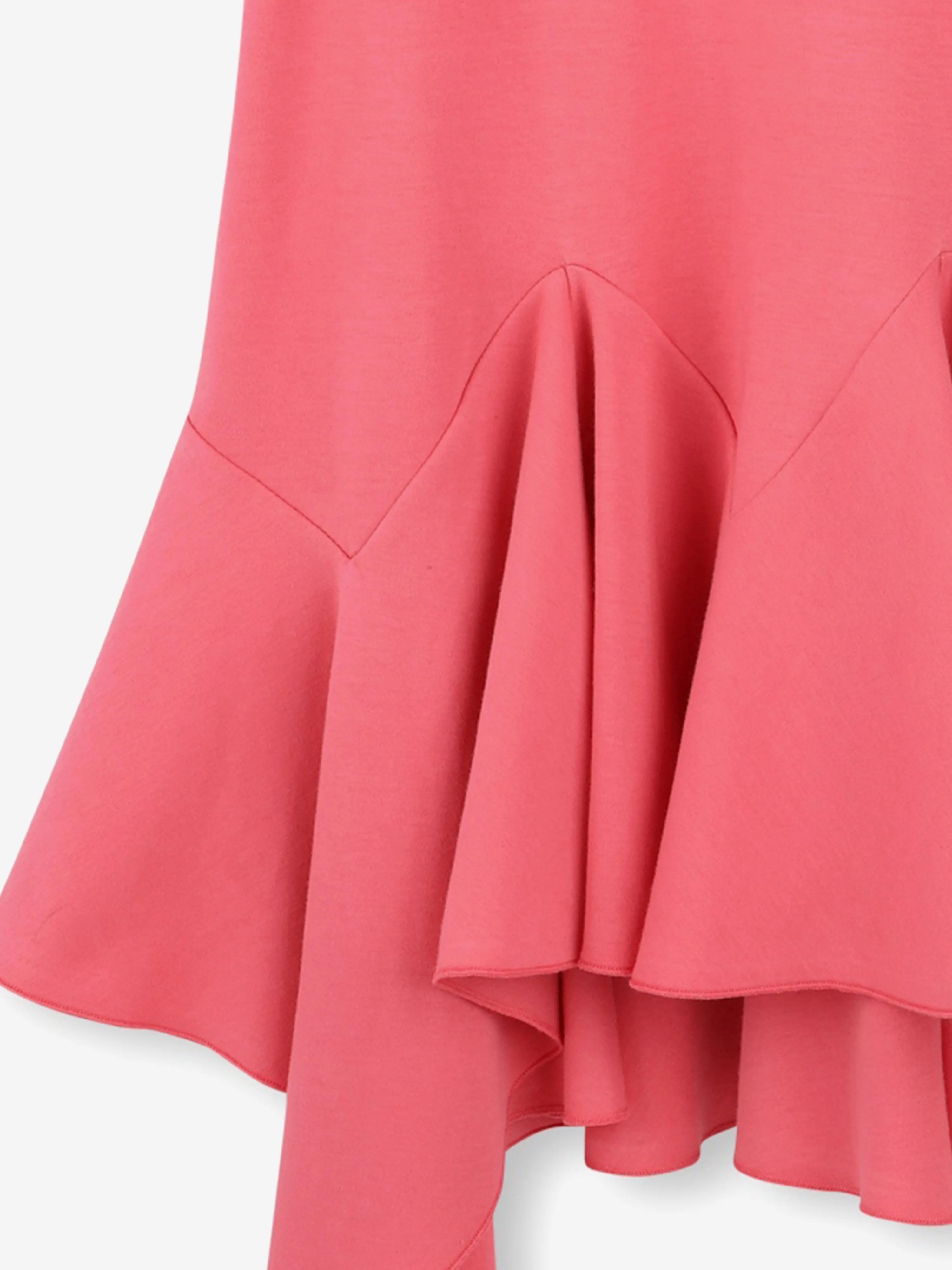 Girls Logo Ruffle Dress in Pink