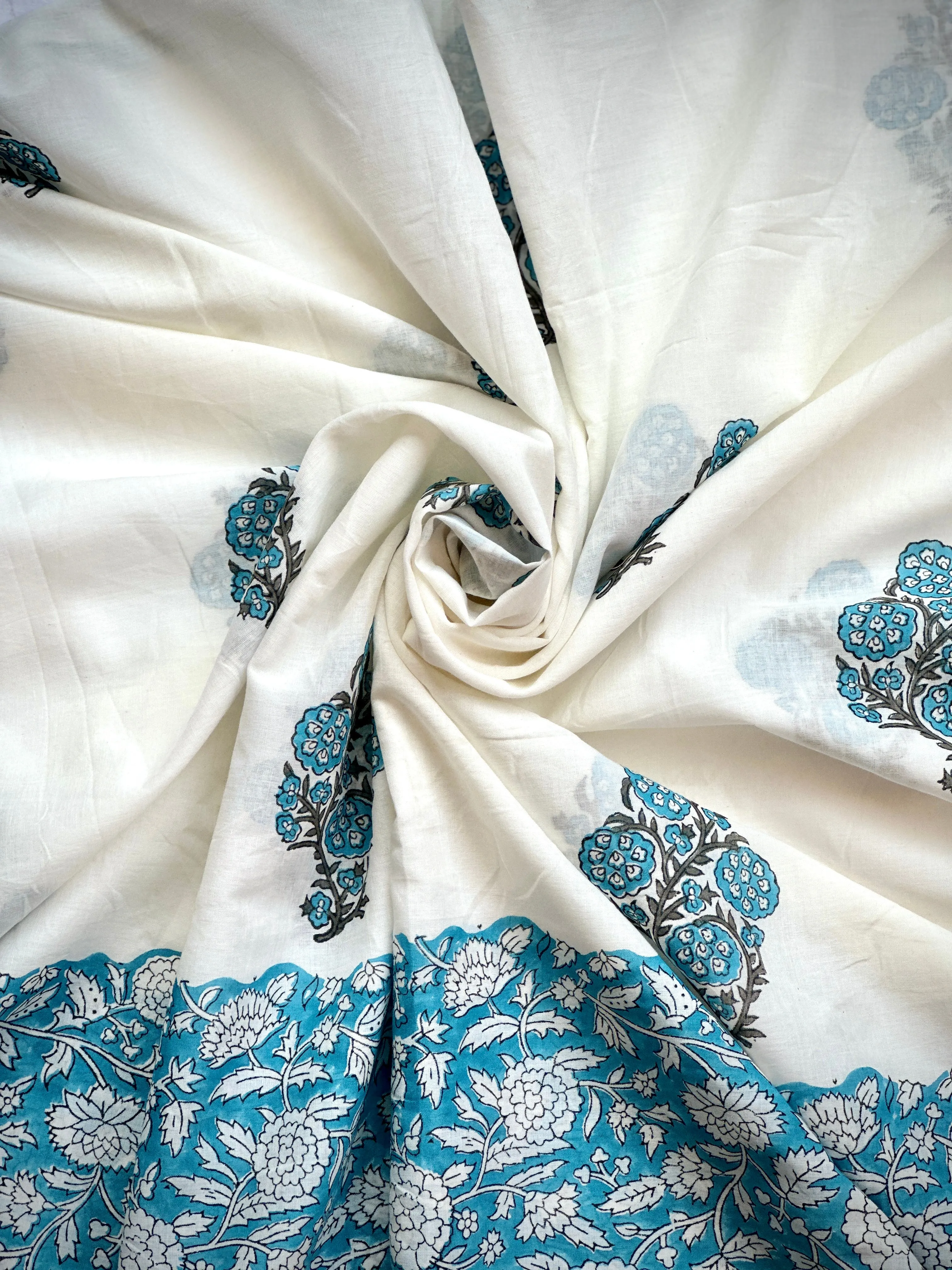 Glacier Glint | Printed Practice Saree